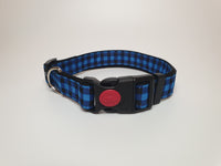 Blue Checkers Medium Collar