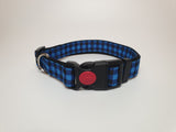 Blue Checkers Medium Collar