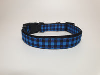 Blue Checkers Medium Collar