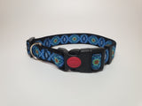 Blue & Black Motif Large Collar