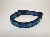 Blue & Black Motif Large Collar