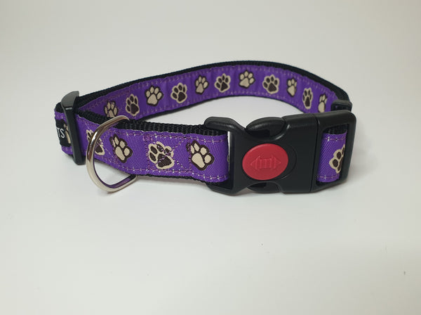 Purple Paws Large Collar