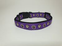 Purple Paws Large Collar