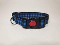 Blue Checkers Large Collar