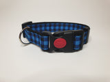 Blue Checkers Large Collar