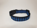 Blue Checkers Large Collar