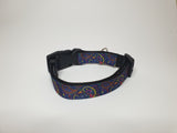 Navy Paisley Large Collar