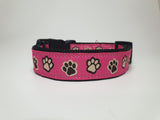 Pink Paws Large Collar