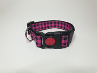 Pink Checkers Medium Collar