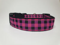Pink Checkers Large Collar