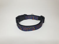 Navy Blue Paisley Medium Collar