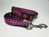 Pink Checkers Large Collar