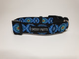 Blue & Black Motif Medium Collar