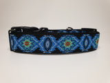 Blue & Black Motif Medium Collar