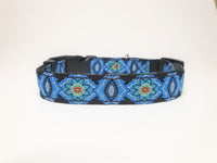 Blue & Black Motif Small Collar