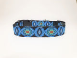 Blue & Black Motif Small Collar