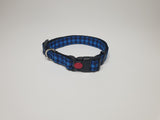 Blue & Black Checkers Small Collar