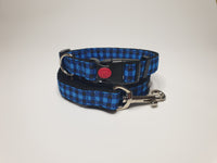 Blue & Black Checkers Small Lead