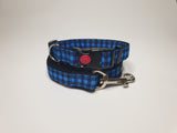 Blue & Black Checkers Small Collar