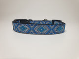 Blue Aztec Print Small Collar