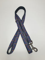 Navy Blue Paisley Print Small Lead