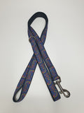 Navy Blue Paisley Print Small Lead