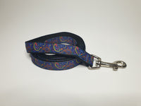 Navy Blue Paisley Print Small Lead