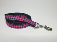 Pink & Black Checkers Small Lead