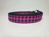 Pink & Black Checkers Small Lead